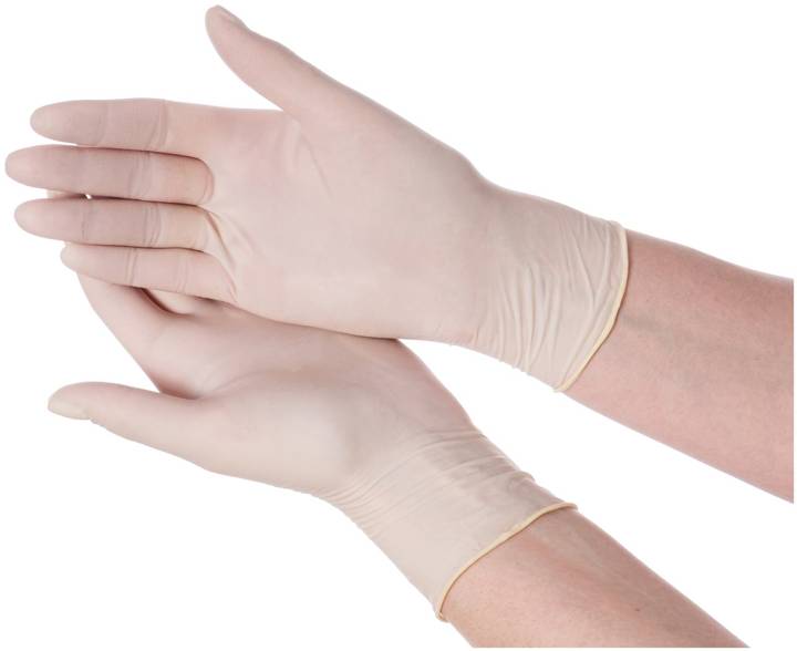 Rękawice lateksowe medyczne - bezpudrowe - 100 sztuk - rozmiar L