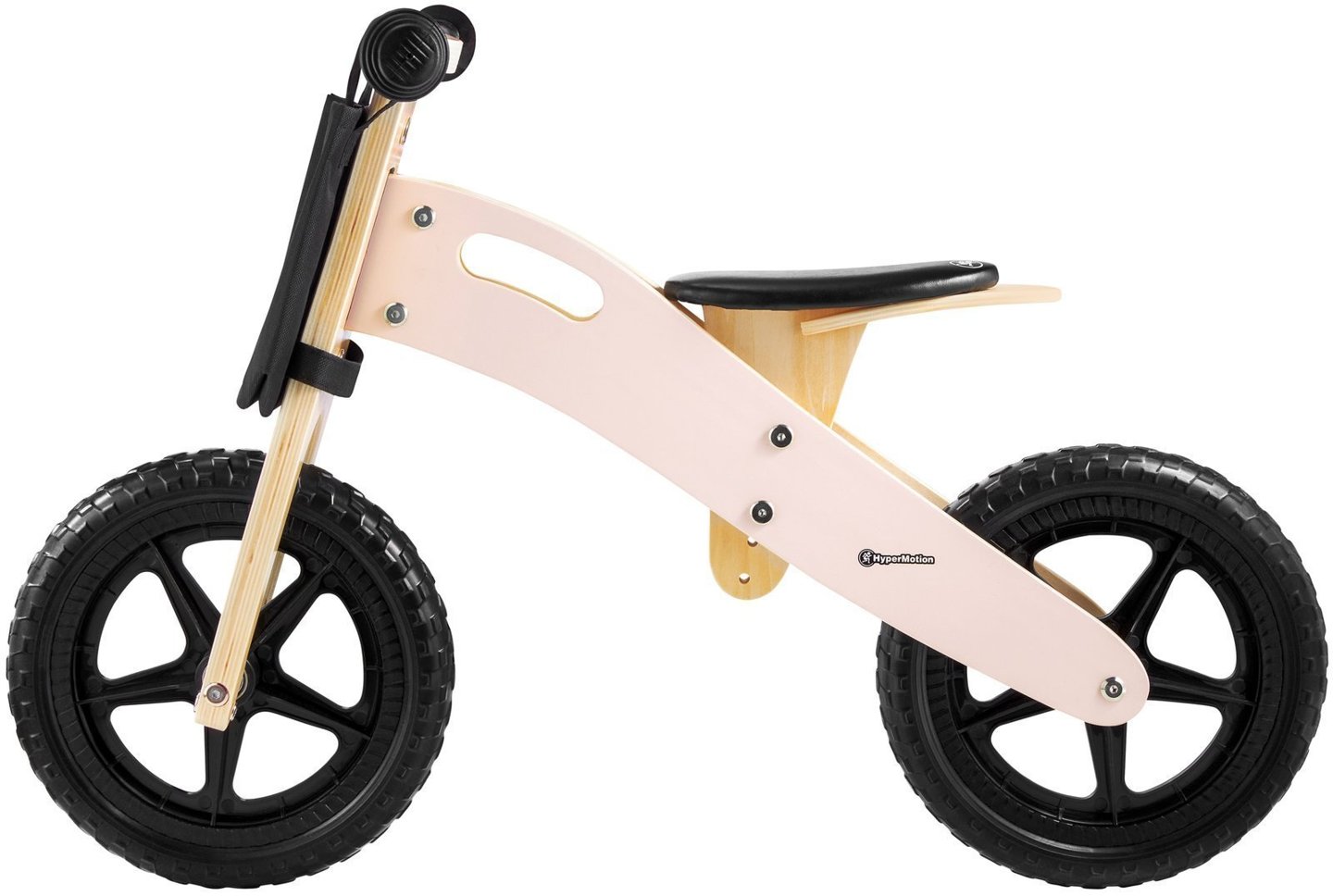 Rowerek biegowy drewniany HyperMotion LEXI - piankowe koła, superlekki - różowy